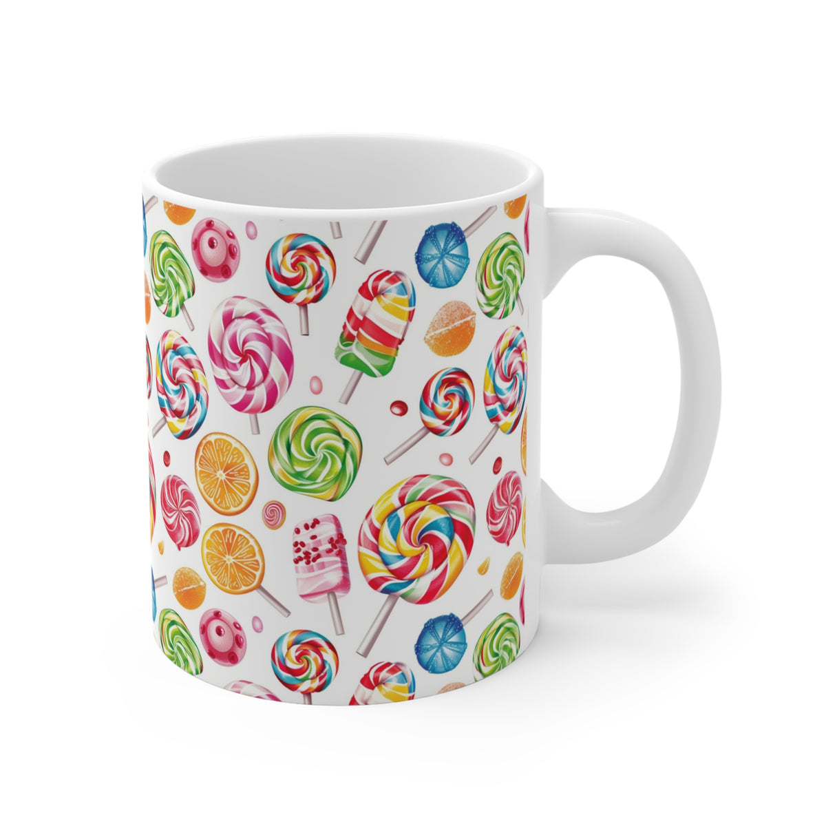 Colorful All-Over Candy Theme Coffee Mug Fun Ceramic Drinkware 177