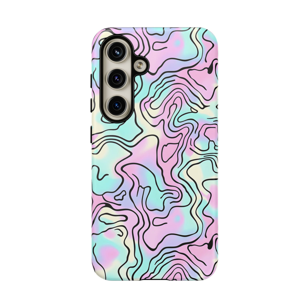 Abstract Pastel Waves and Wavy Lines Phone Case – Elegant and Modern Phone Cover