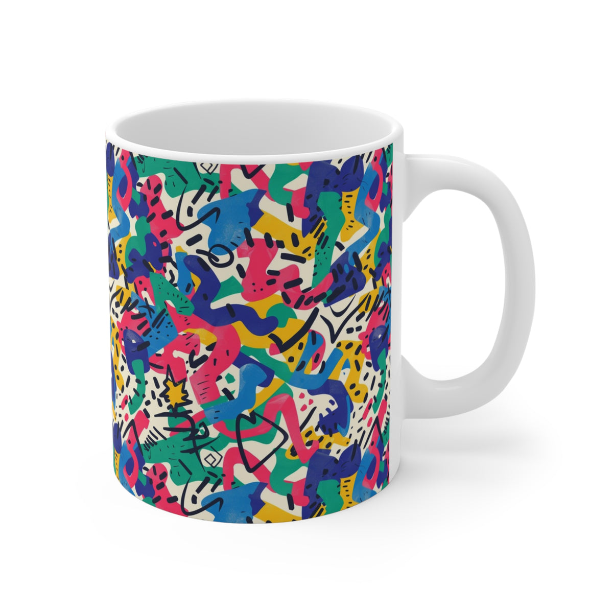 90s Retro Coffee Mug - Full Wrap Design 490