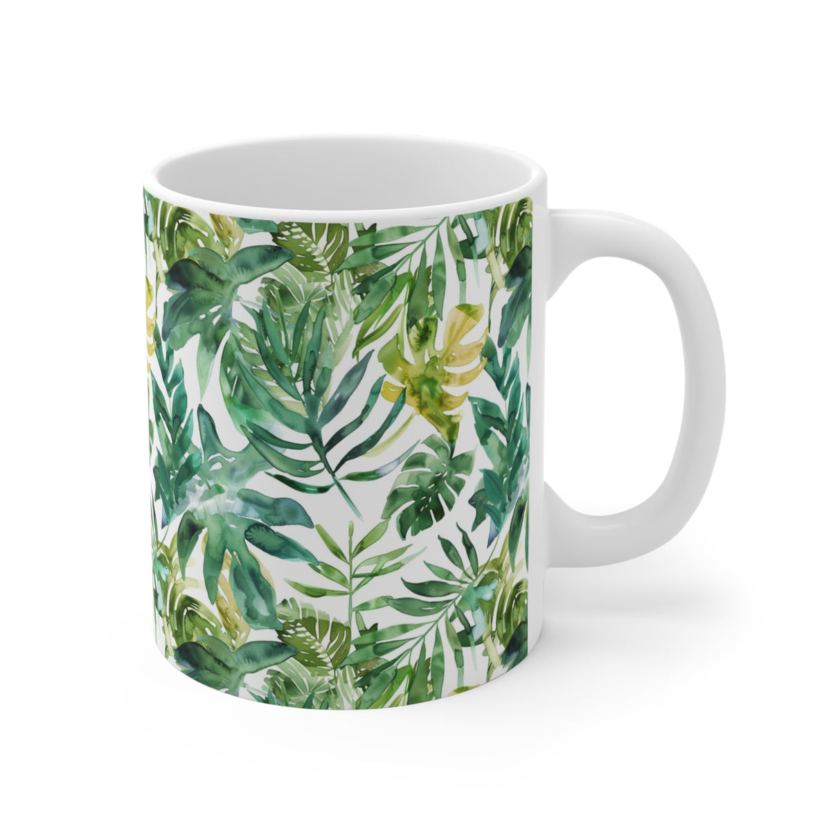 Endless Forest Pattern Coffee Mug - Nature-Inspired Ceramic Drinkware 218