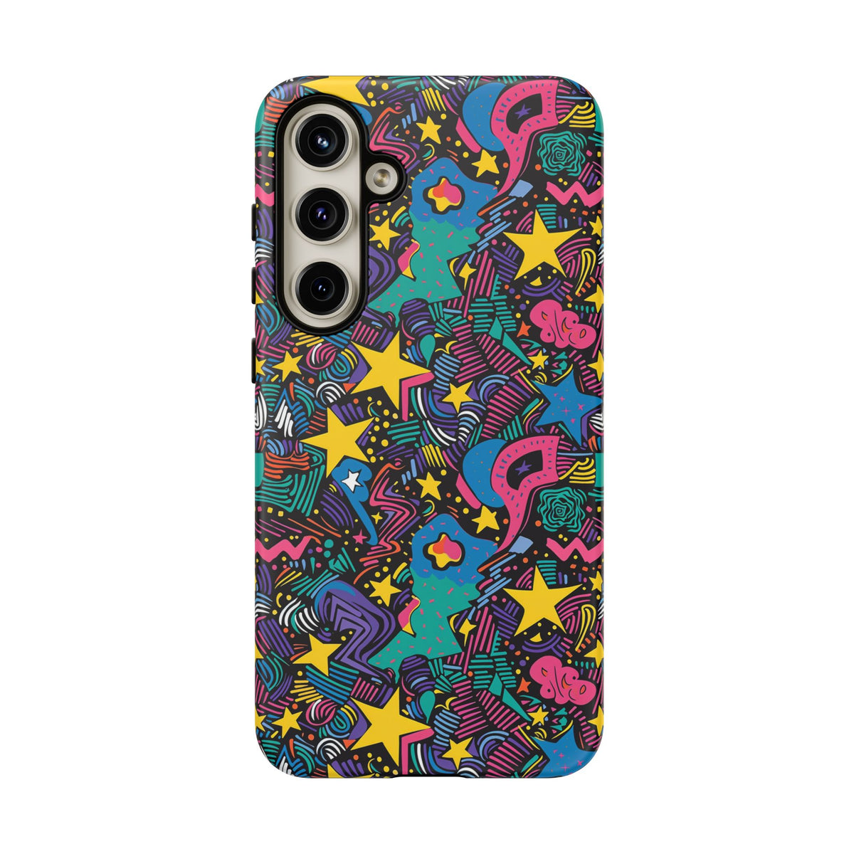 90s Themed Seamless Pattern Phone Case – Embrace Retro Style and Protection 227