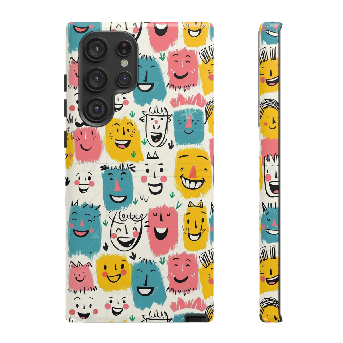 Happy Faces Phone Case – Joyful and Cheerful Design for a Bright Look