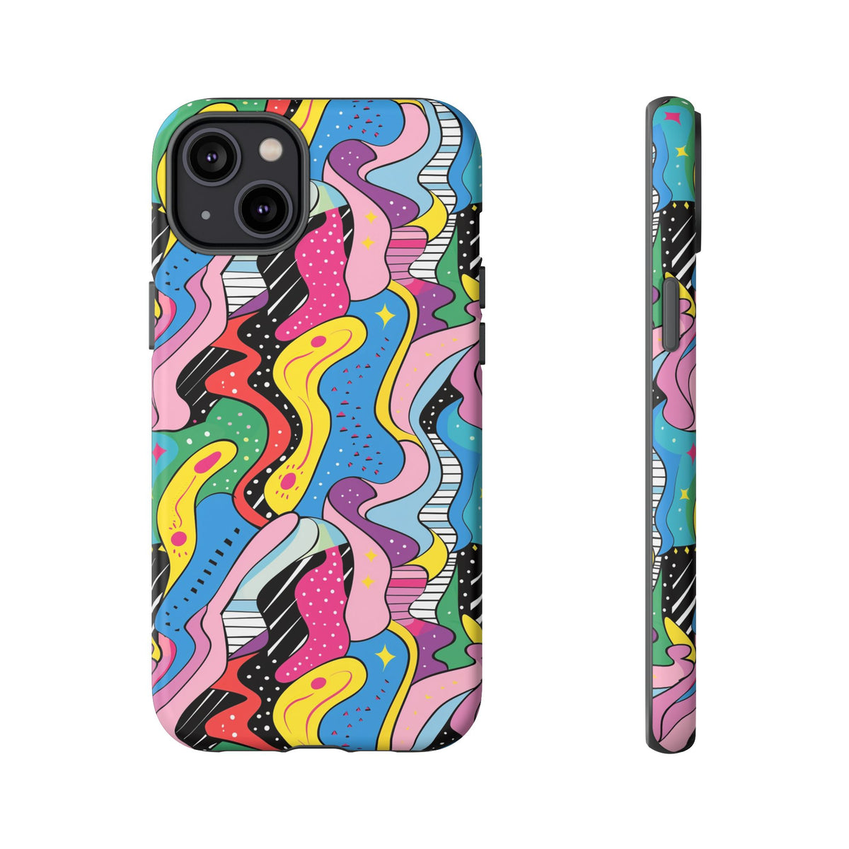 90s Themed Seamless Pattern Phone Case – Embrace Retro Style and Protection 275
