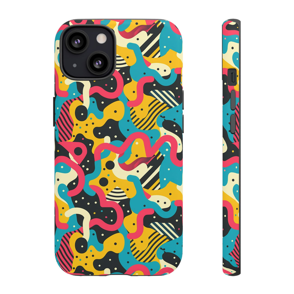 90s Themed Seamless Pattern Phone Case – Embrace Retro Style and Protection 238