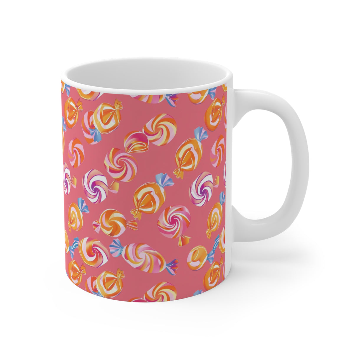 Colorful All-Over Candy Theme Coffee Mug Fun Ceramic Drinkware 147