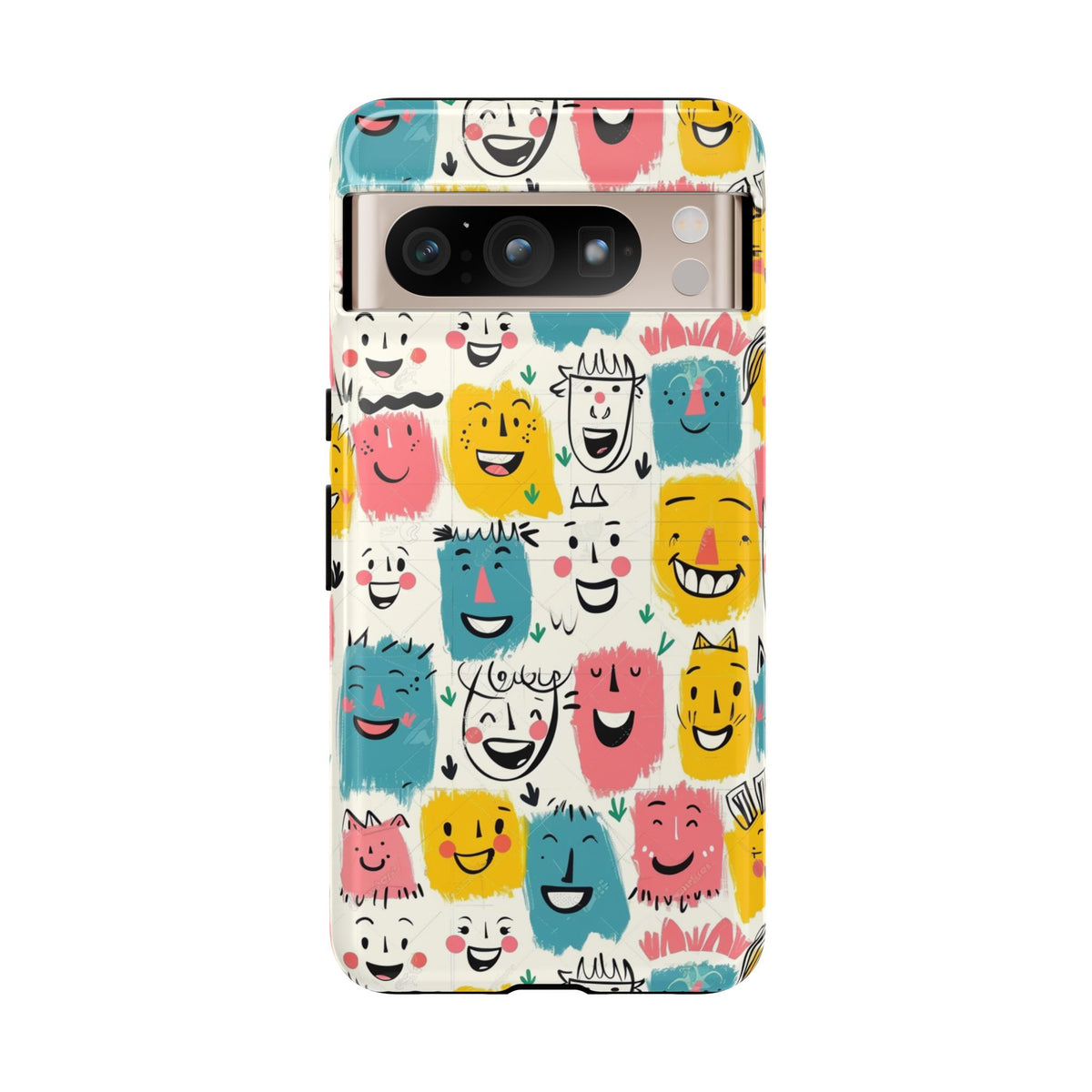 Happy Faces Phone Case – Joyful and Cheerful Design for a Bright Look