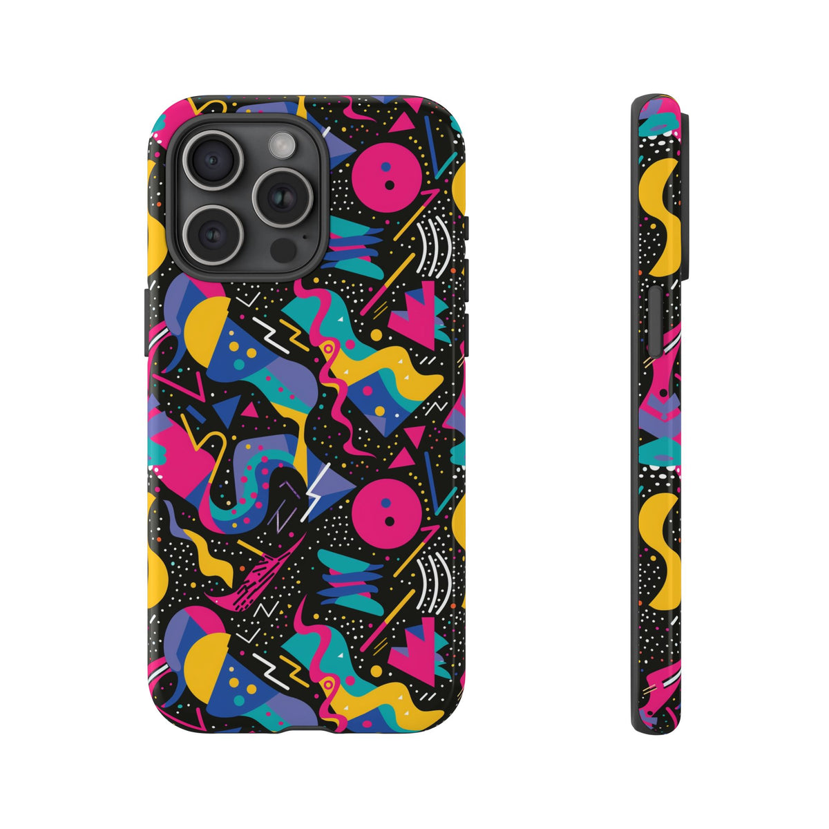 90s Themed Seamless Pattern Phone Case – Embrace Retro Style and Protection 302