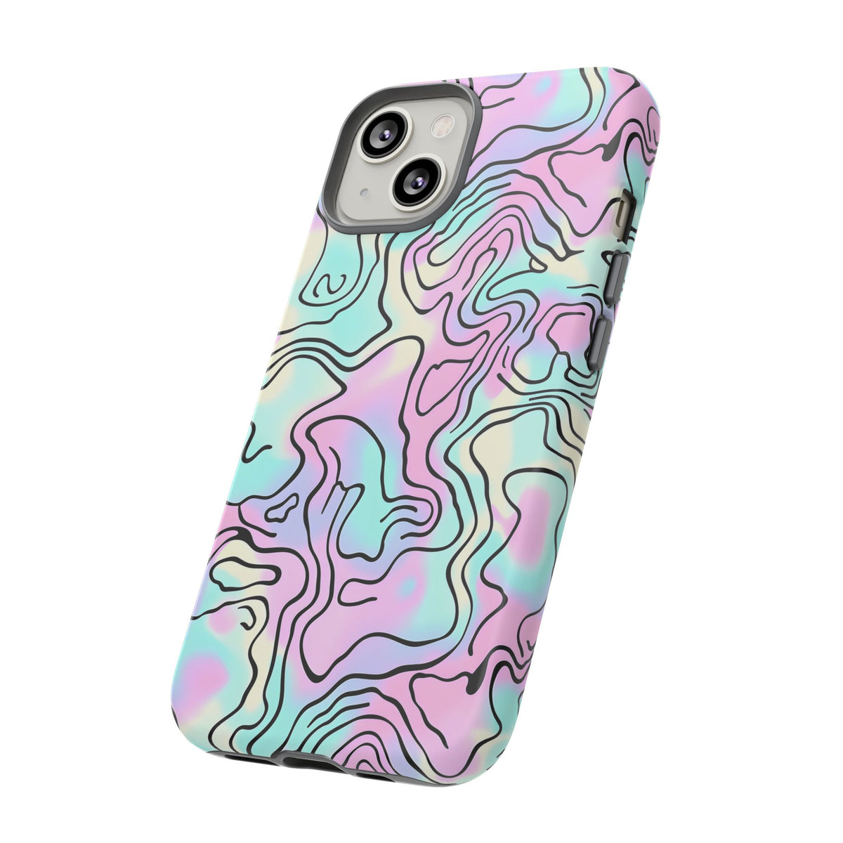 Abstract Pastel Waves and Wavy Lines Phone Case – Elegant and Modern Phone Cover