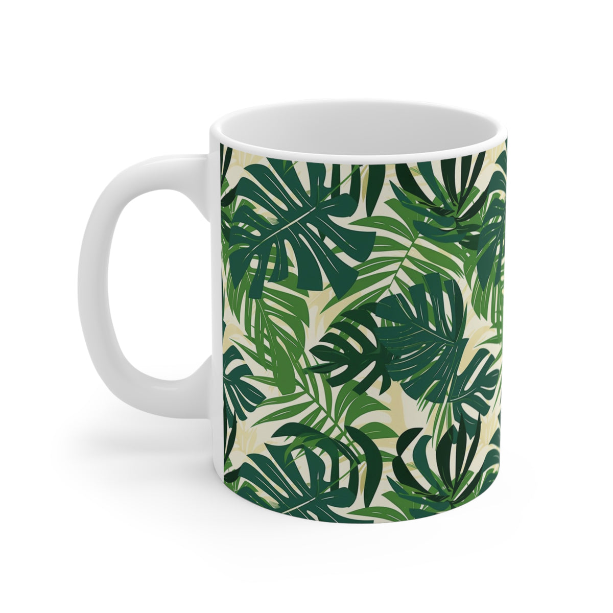 Endless Forest Pattern Coffee Mug - Nature-Inspired Ceramic Drinkware 091