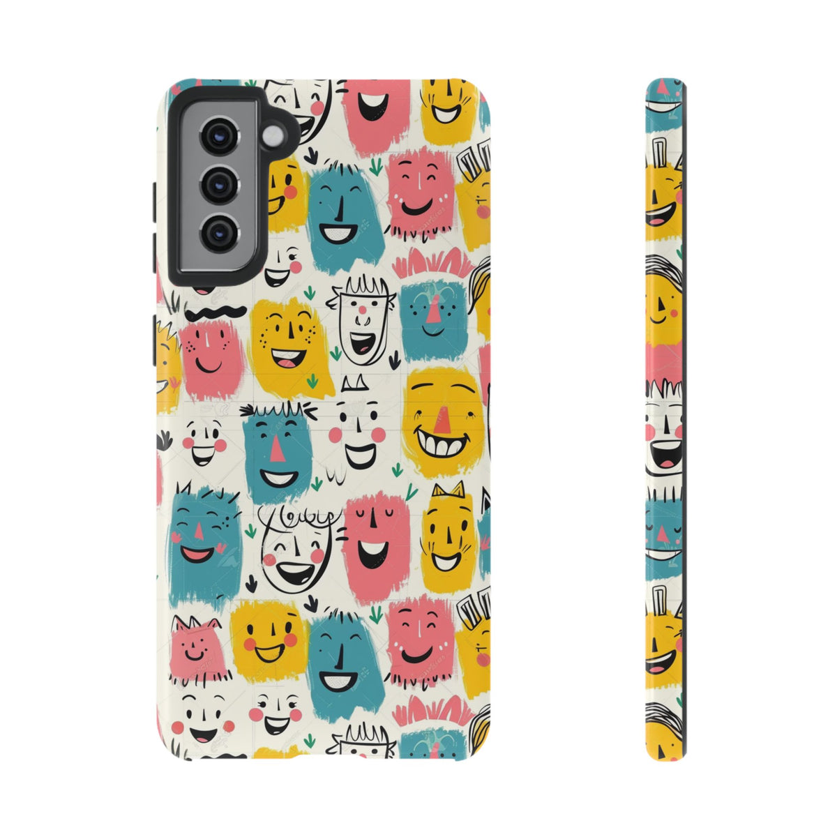 Happy Faces Phone Case – Joyful and Cheerful Design for a Bright Look