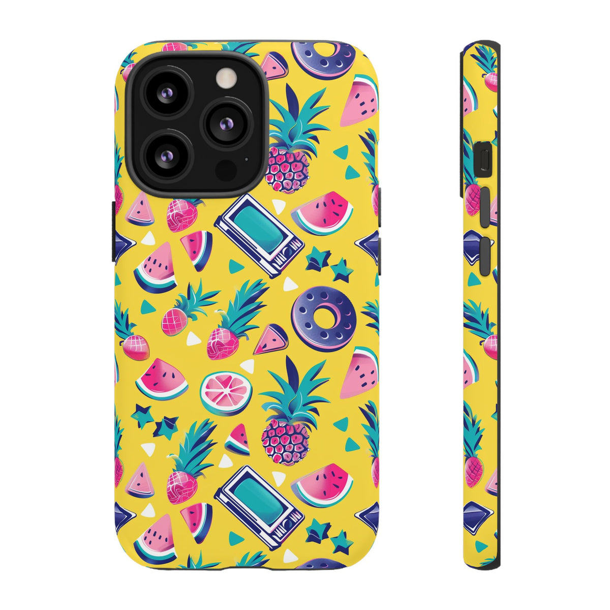 90s Themed Seamless Pattern Phone Case – Embrace Retro Style and Protection 255