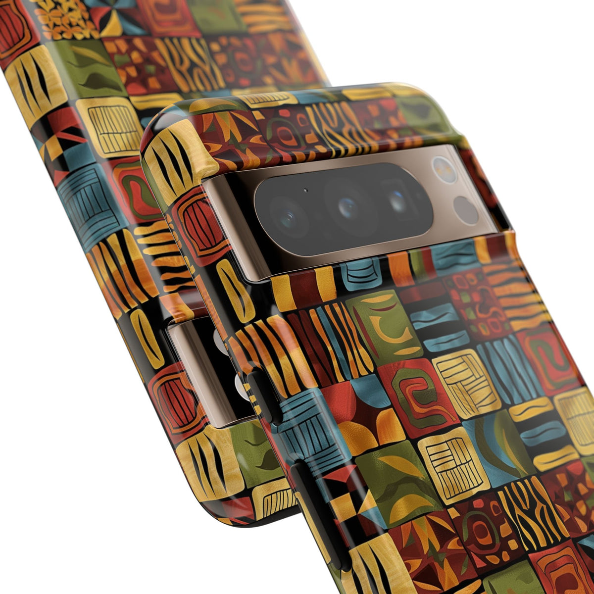 Stylish African Pattern Phone Case – Unique and Vibrant Protection 075