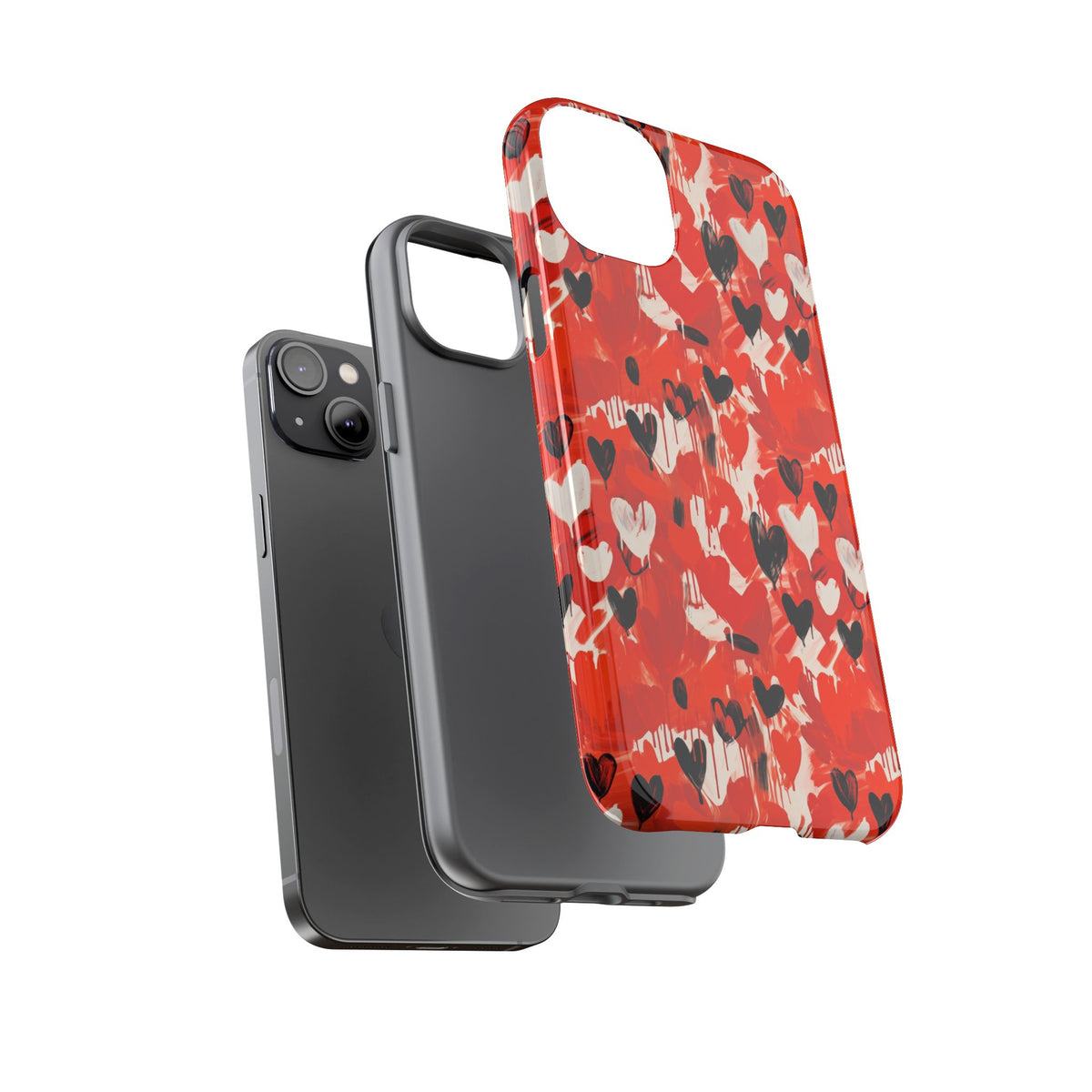 Heart Pattern Phone Case – Stylish & Loving Design for Your Device 355