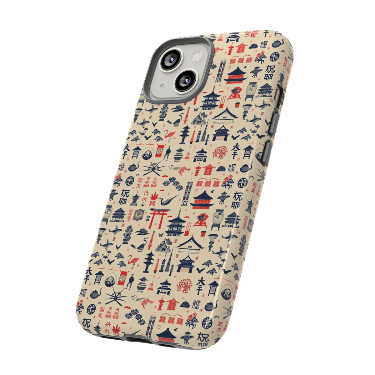 Japanese Pattern Phone Case – Elegant & Timeless Design for Your Phone 086