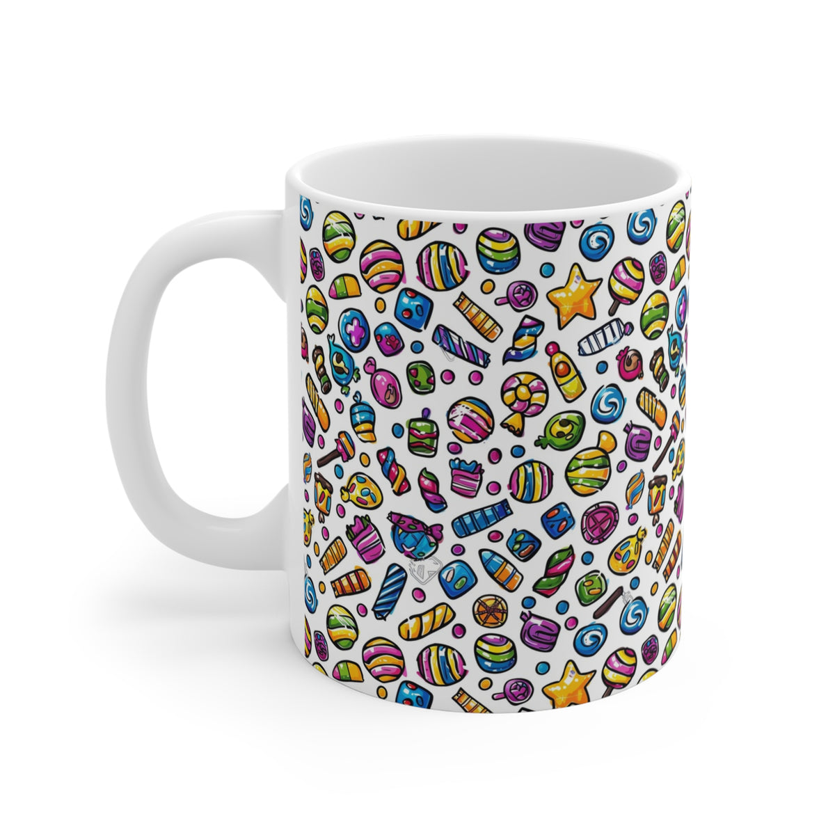 Colorful All-Over Candy Theme Coffee Mug Fun Ceramic Drinkware 139