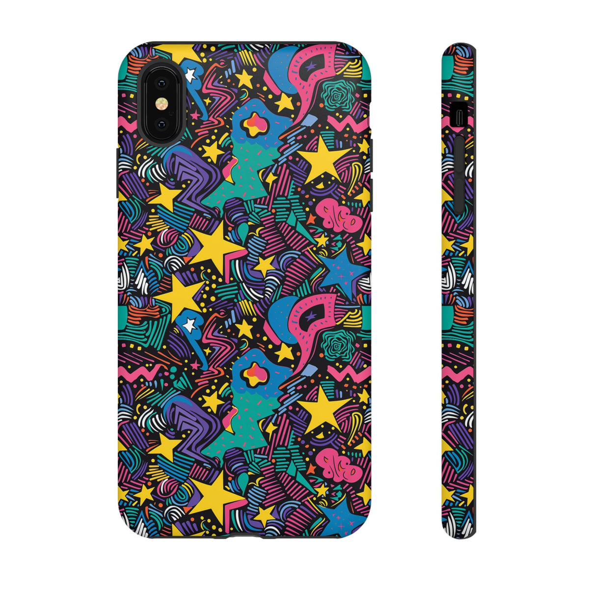 90s Themed Seamless Pattern Phone Case – Embrace Retro Style and Protection 227