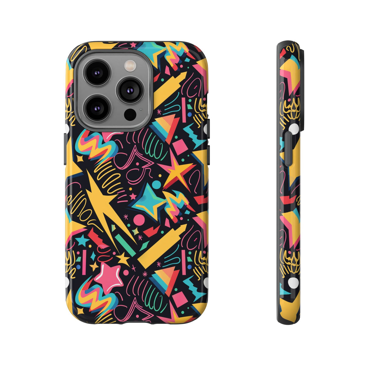 90s Themed Seamless Pattern Phone Case – Embrace Retro Style and Protection 232