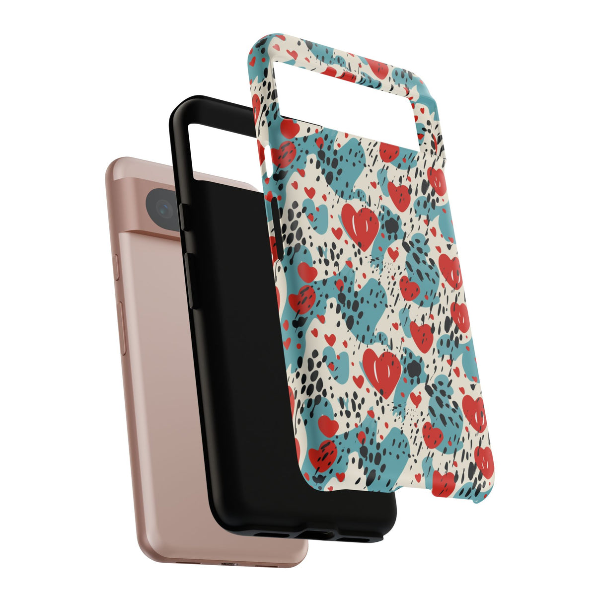 Heart Pattern Phone Case – Stylish & Loving Design for Your Device 822