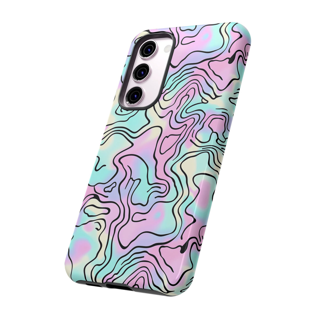 Abstract Pastel Waves and Wavy Lines Phone Case – Elegant and Modern Phone Cover