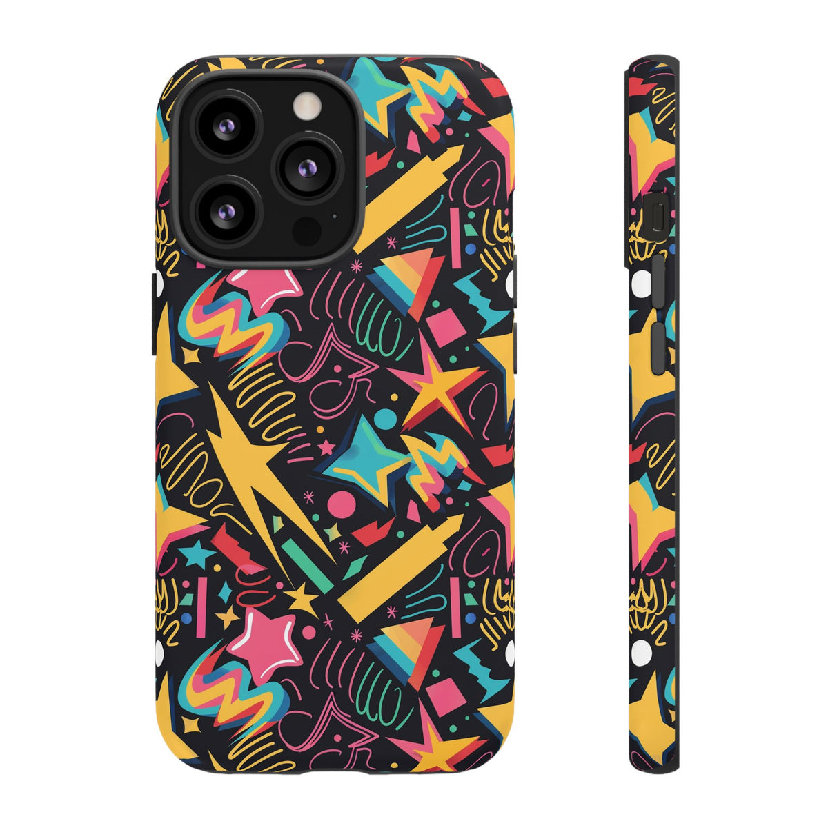 90s Themed Seamless Pattern Phone Case – Embrace Retro Style and Protection 232