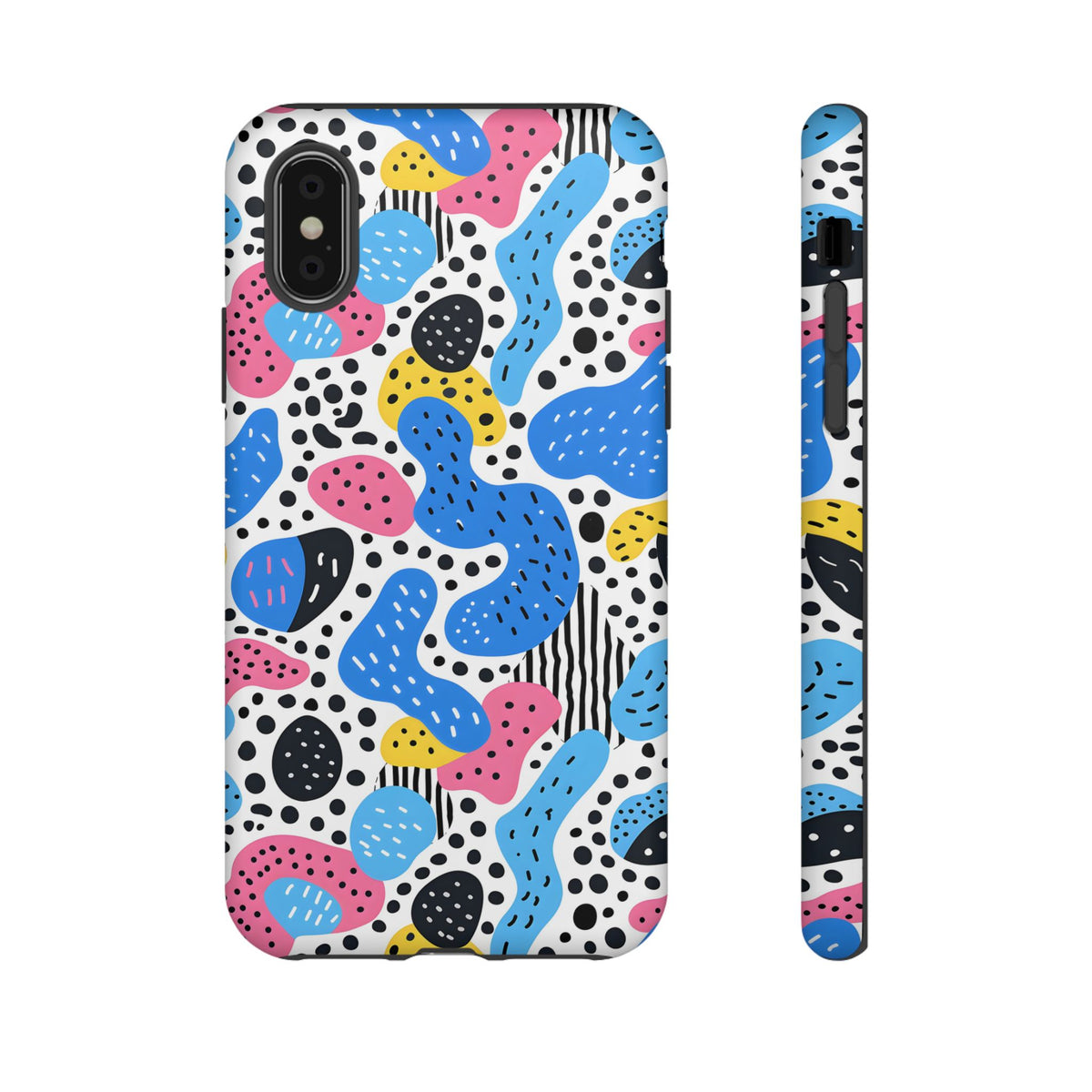 Abstract Baby Blue Memphis Design Phone Case – Sleek and Contemporary Artistry 2