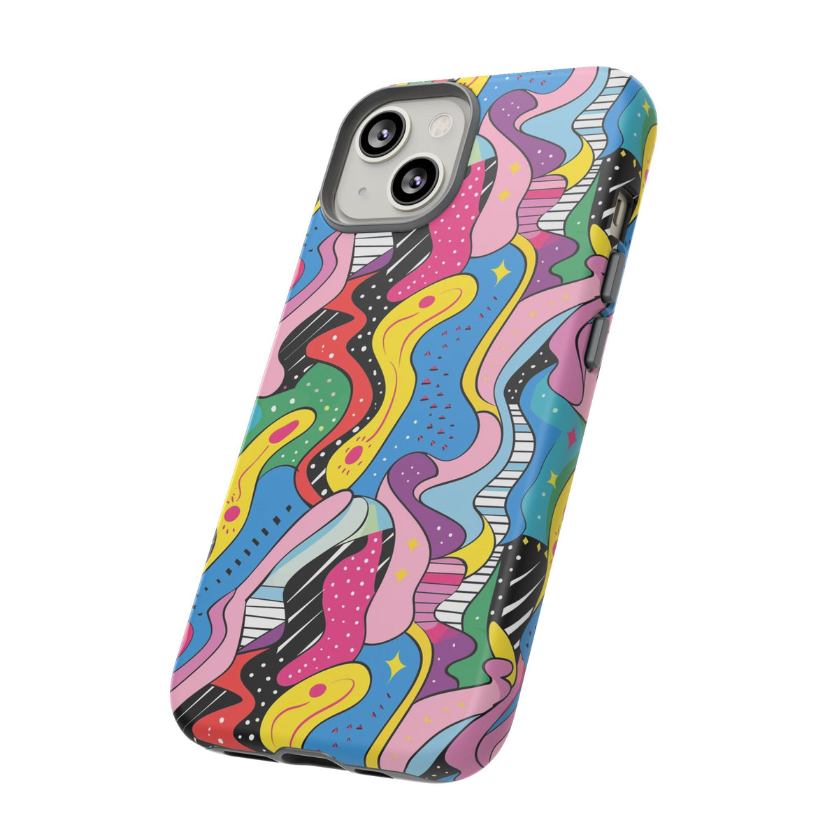 90s Themed Seamless Pattern Phone Case – Embrace Retro Style and Protection 275