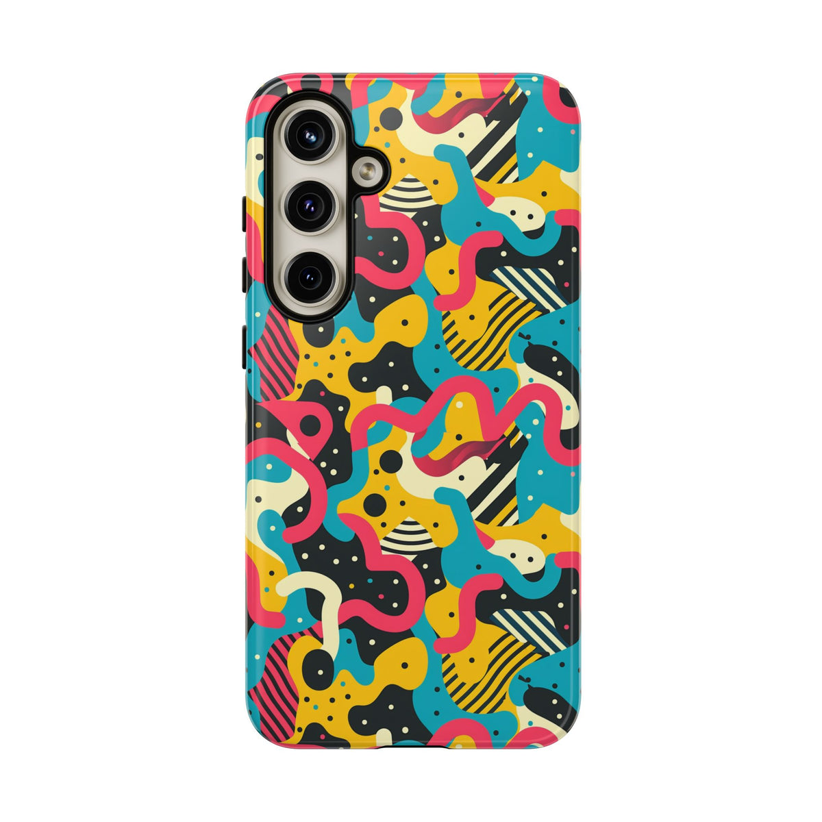 90s Themed Seamless Pattern Phone Case – Embrace Retro Style and Protection 238