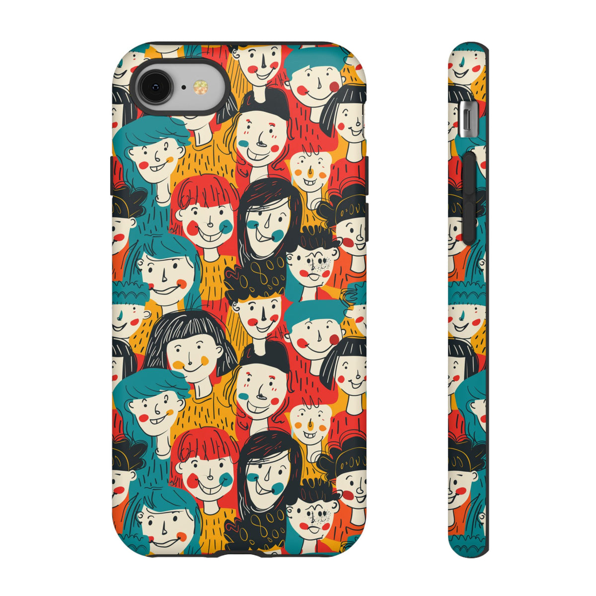 Happy Faces Phone Case – Joyful and Cheerful Design for a Bright Look 3