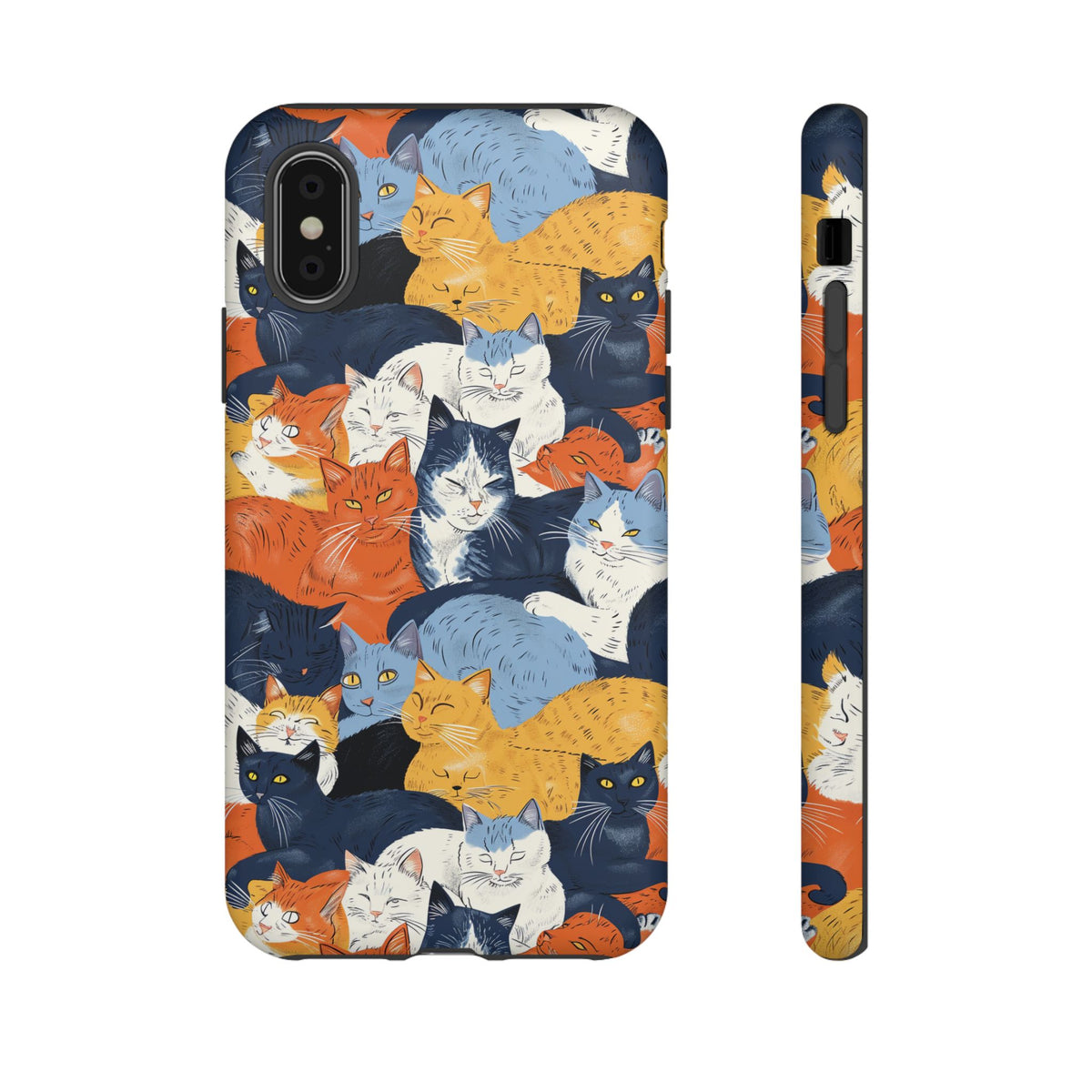 Seamless Cat Pattern Design Phone Case – Playful and Stylish Cat-Themed Phone Cover