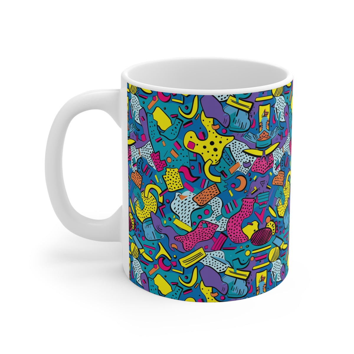 90s Retro Coffee Mug - Full Wrap Design 486