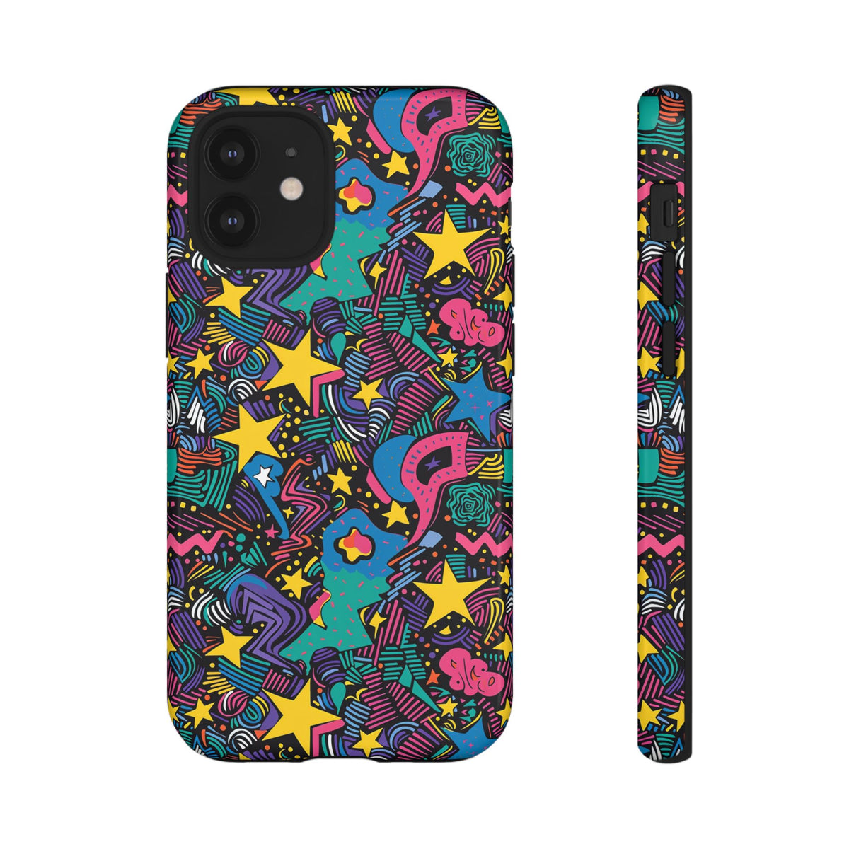 90s Themed Seamless Pattern Phone Case – Embrace Retro Style and Protection 227