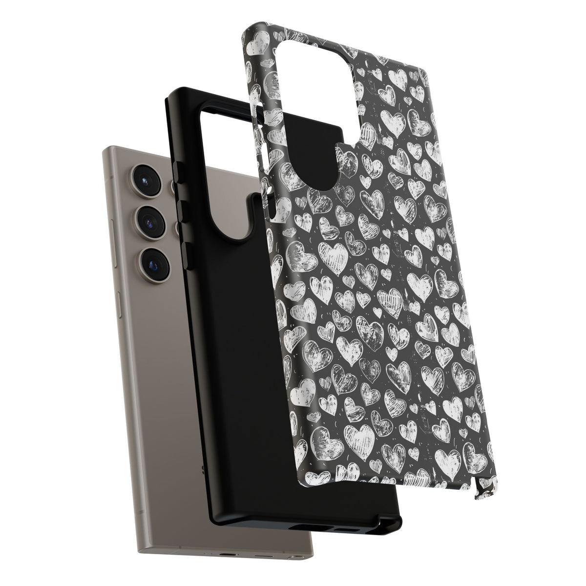 Heart Pattern Phone Case – Stylish & Loving Design for Your Device 815