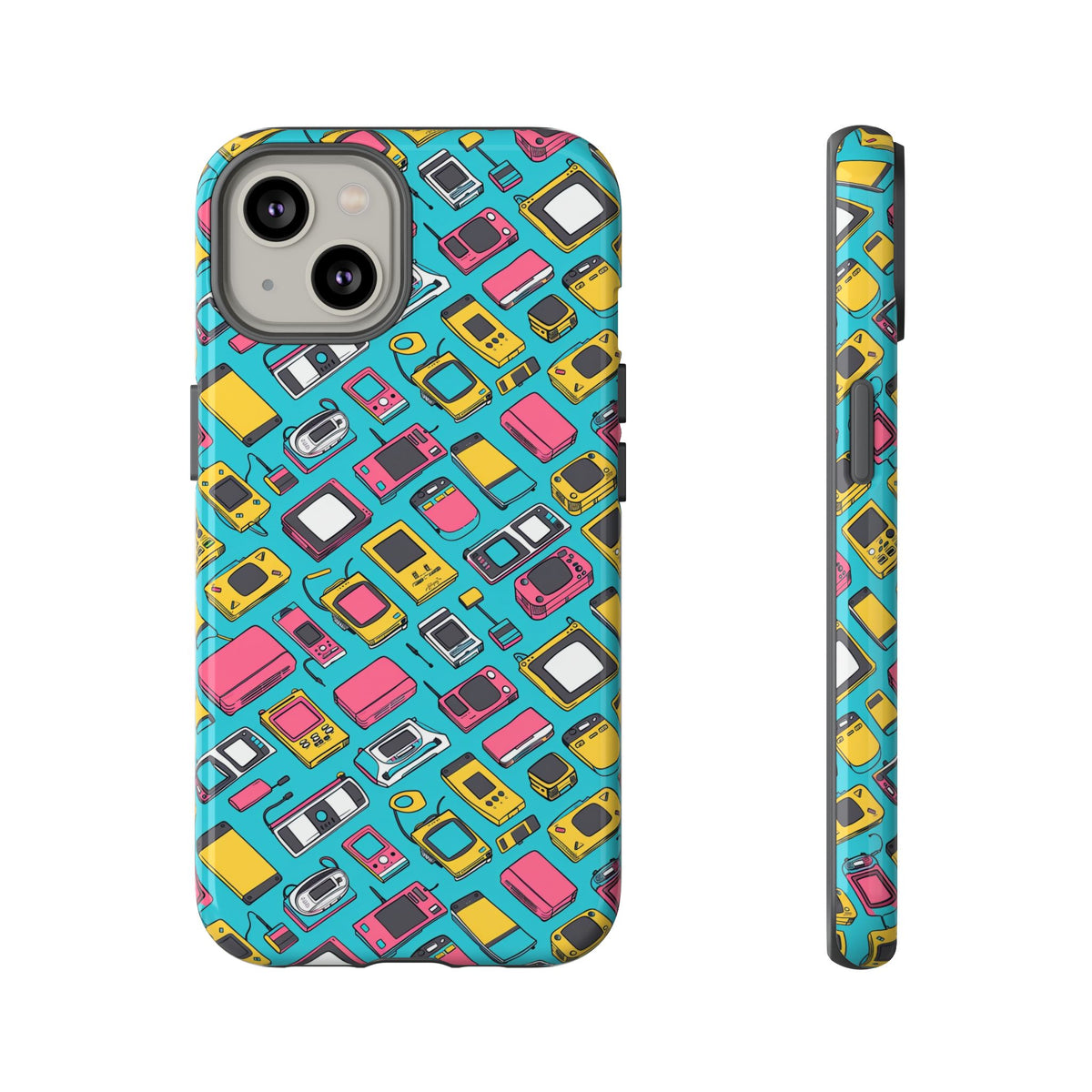 90s Themed Seamless Pattern Phone Case – Embrace Retro Style and Protection 237