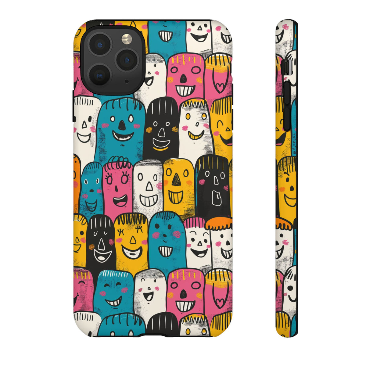 Happy Faces Phone Case – Joyful and Cheerful Design for a Bright Look 5