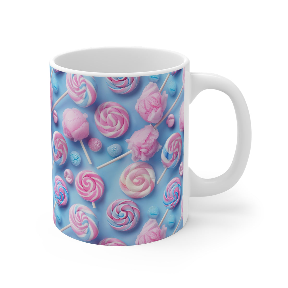 Colorful All-Over Candy Theme Coffee Mug Fun Ceramic Drinkware 109