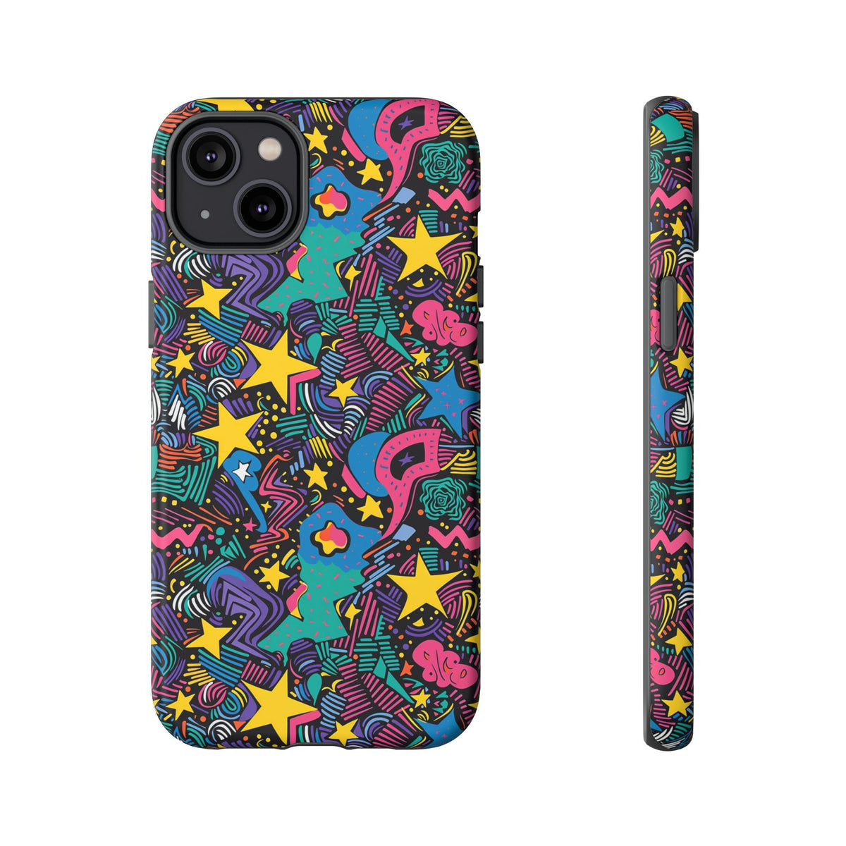 90s Themed Seamless Pattern Phone Case – Embrace Retro Style and Protection 227