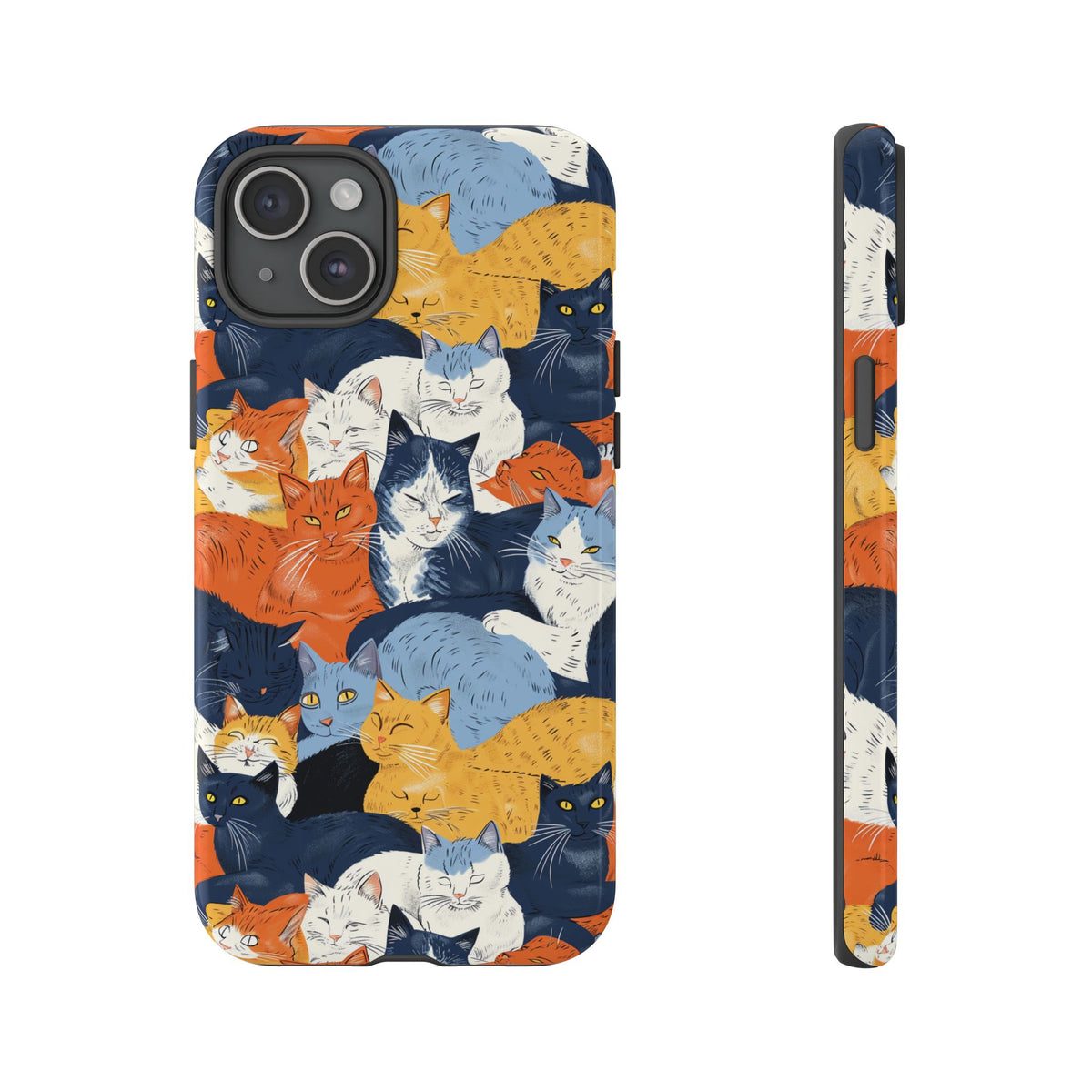 Seamless Cat Pattern Design Phone Case – Playful and Stylish Cat-Themed Phone Cover