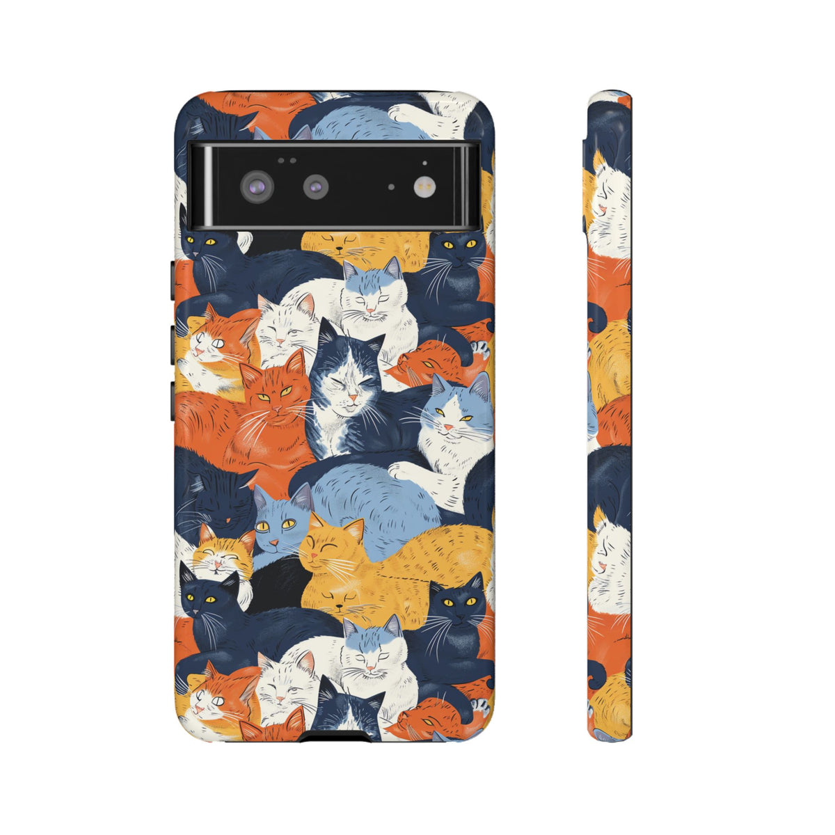 Seamless Cat Pattern Design Phone Case – Playful and Stylish Cat-Themed Phone Cover