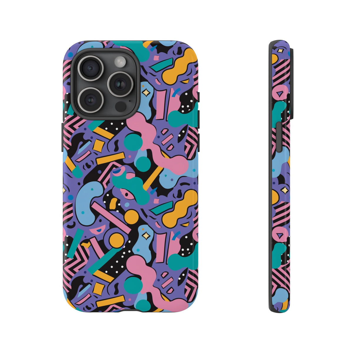 90s Themed Seamless Pattern Phone Case – Embrace Retro Style and Protection 234