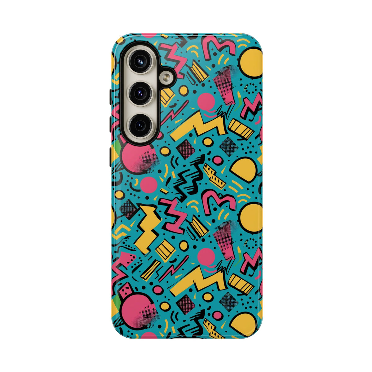 90s Themed Seamless Pattern Phone Case – Embrace Retro Style and Protection 253