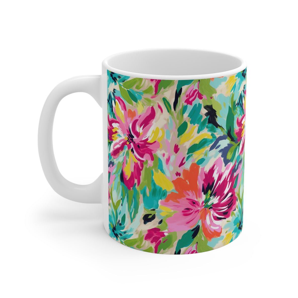 Various Watercolor Design All Over Coffee Mug – Unique Artistic Ceramic Coffee Cup 165