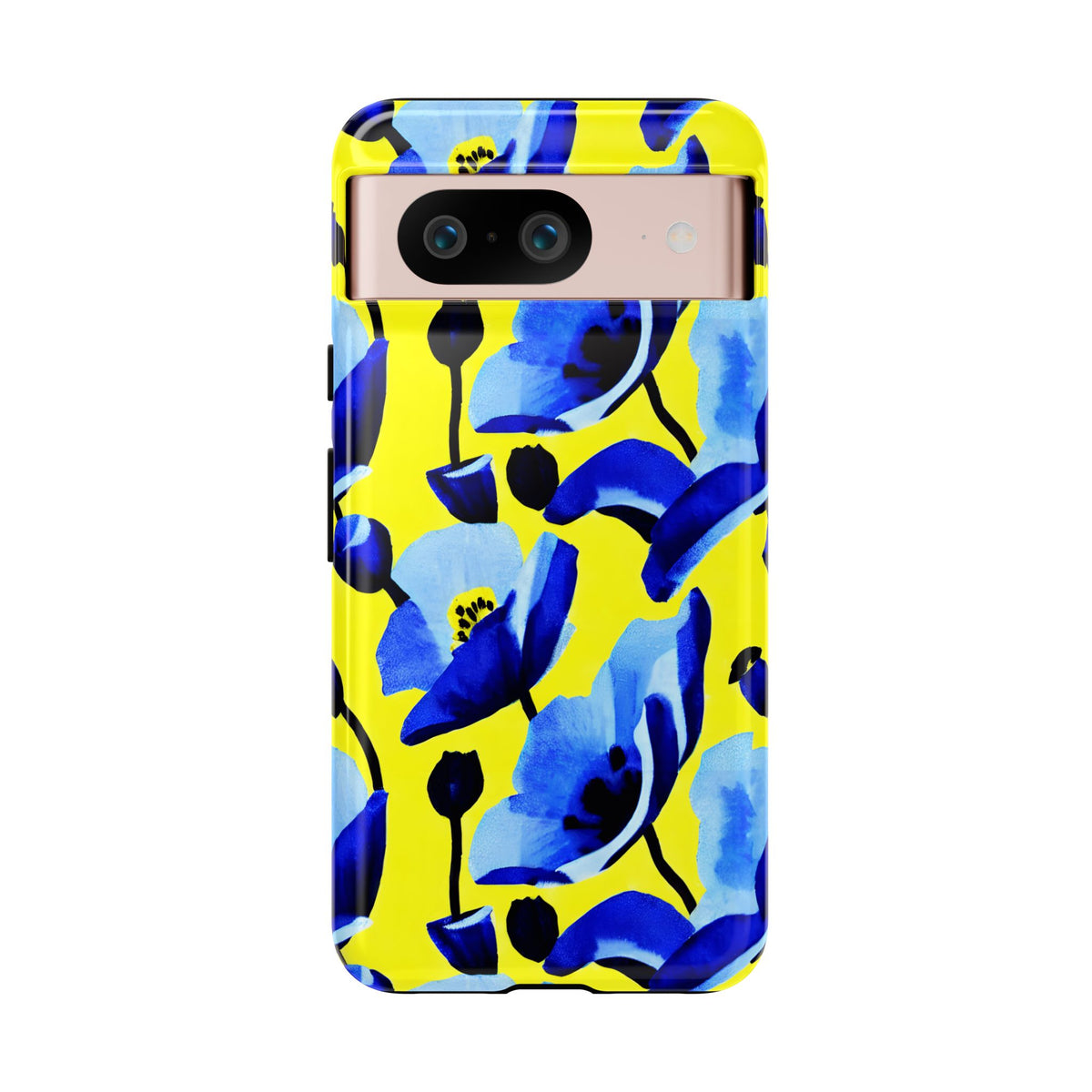 Vibrant Blue Floral Phone Case – A Perfect Fusion of Style and Protection