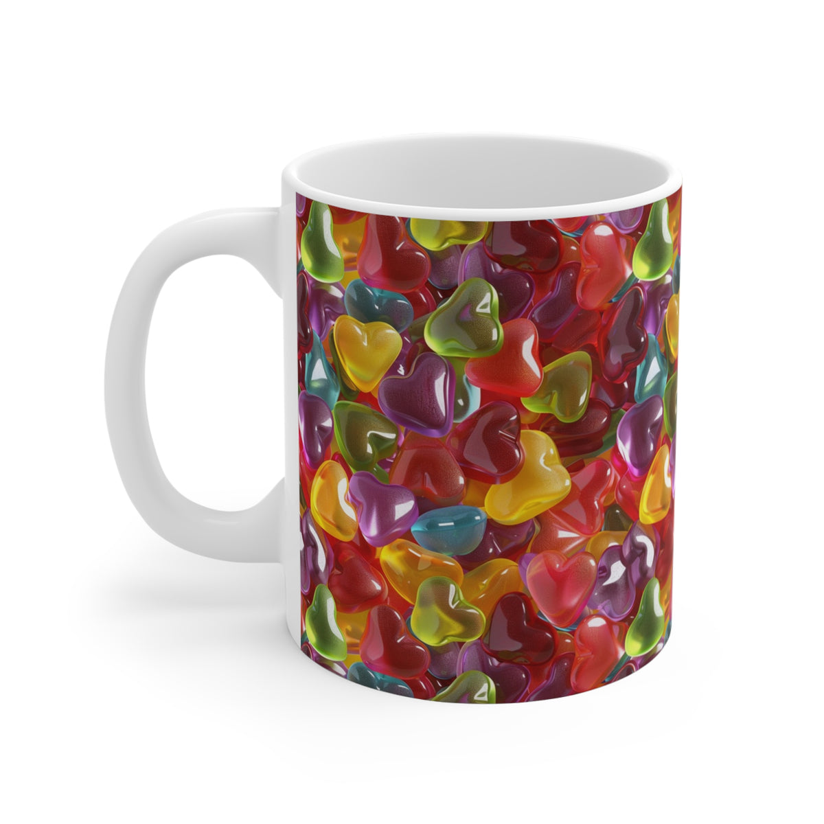 Colorful All-Over Candy Theme Coffee Mug Fun Ceramic Drinkware 188