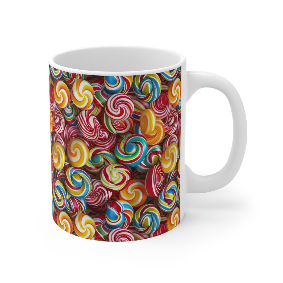 Colorful All-Over Candy Theme Coffee Mug Fun Ceramic Drinkware 079