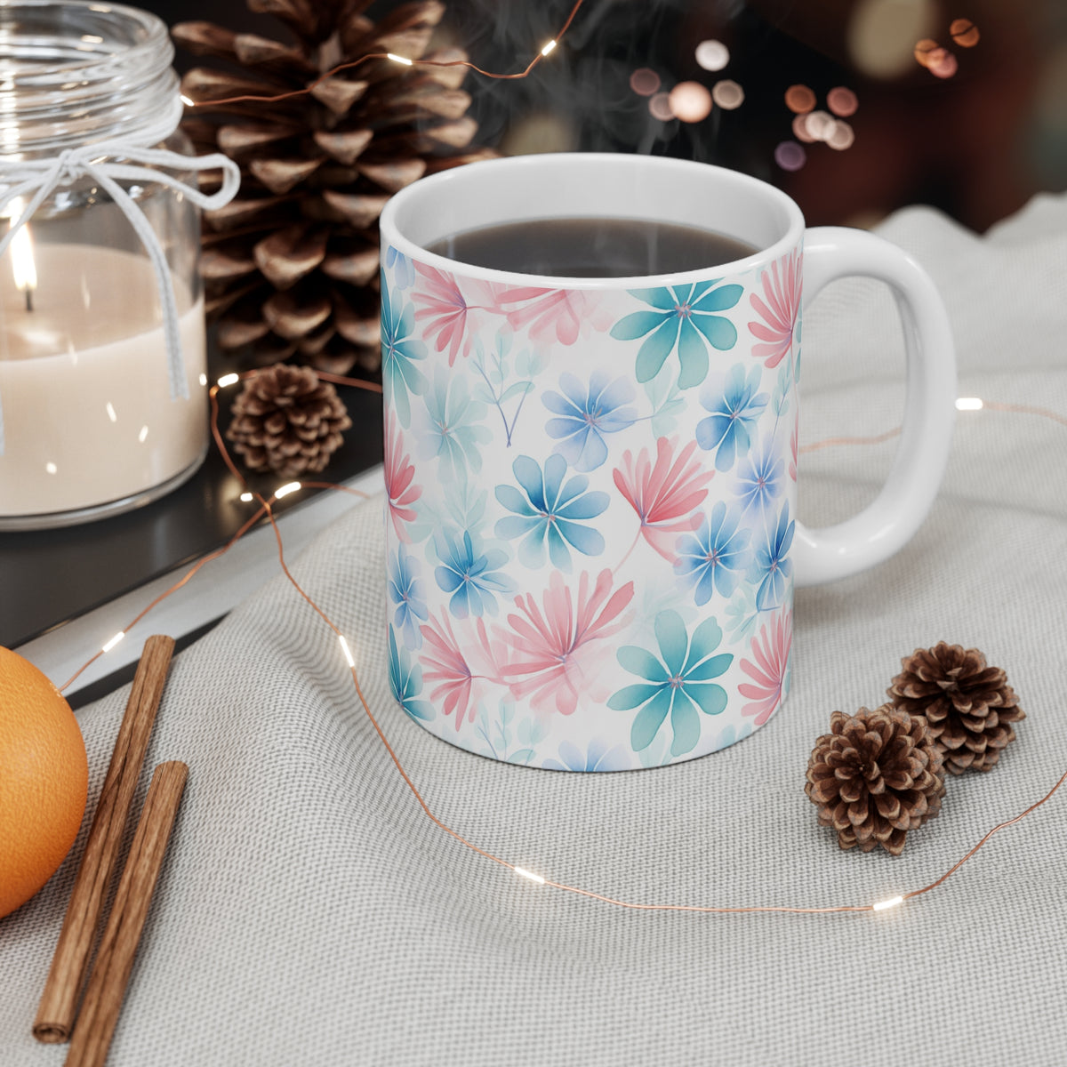 Various Watercolor Design All Over Coffee Mug – Unique Artistic Ceramic Coffee Cup 742