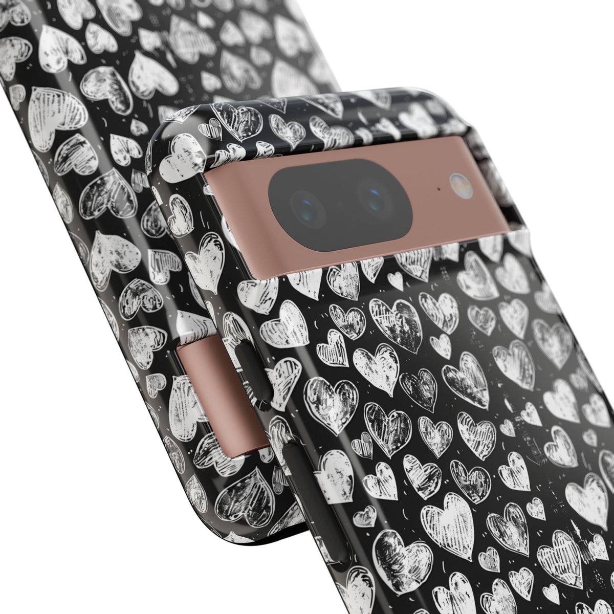 Heart Pattern Phone Case – Stylish & Loving Design for Your Device 815