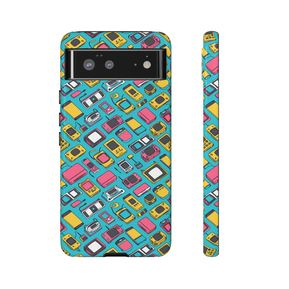 90s Themed Seamless Pattern Phone Case – Embrace Retro Style and Protection 237