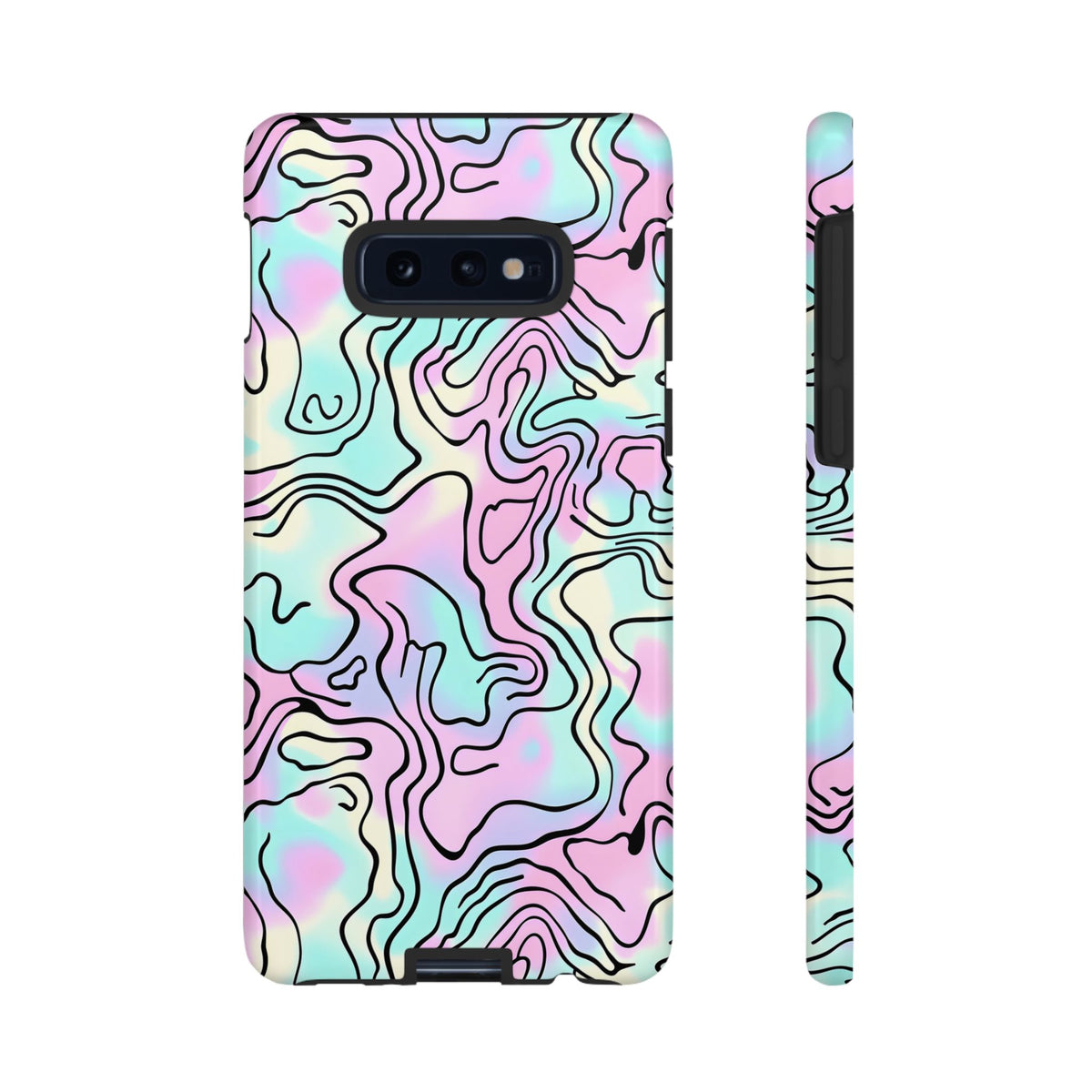 Abstract Pastel Waves and Wavy Lines Phone Case – Elegant and Modern Phone Cover