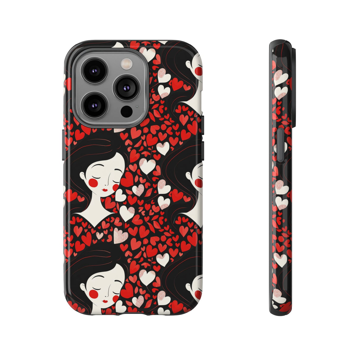 Heart Pattern Phone Case – Stylish & Loving Design for Your Device 232