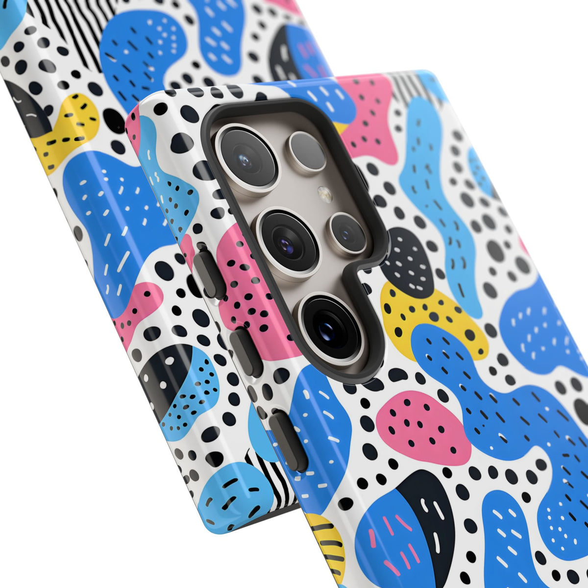 Abstract Baby Blue Memphis Design Phone Case – Sleek and Contemporary Artistry 2